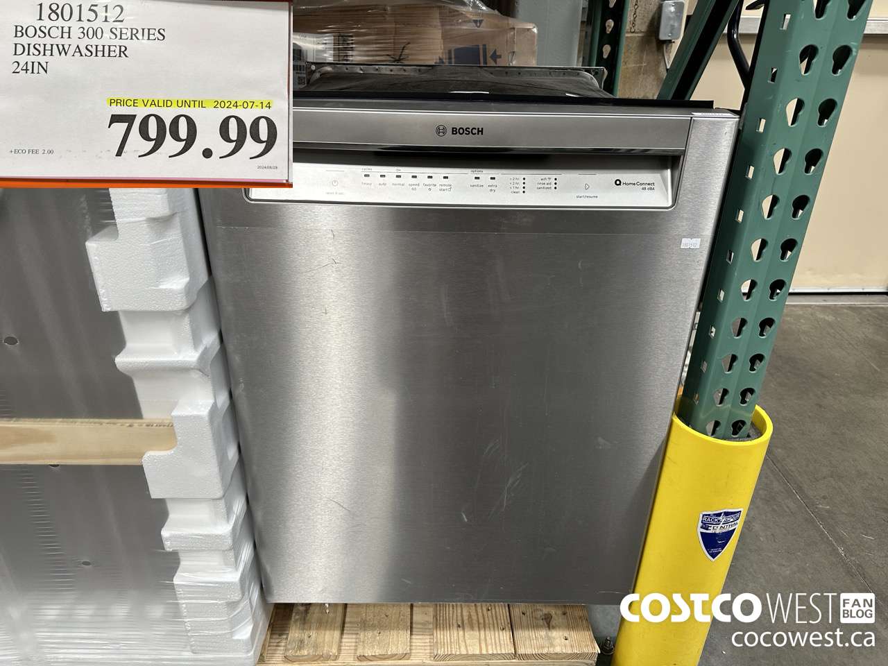 1801512 BOSCH 300 SERIES DISHWASHER 24IN (EXPIRES ON 2024-07-14) $799.99