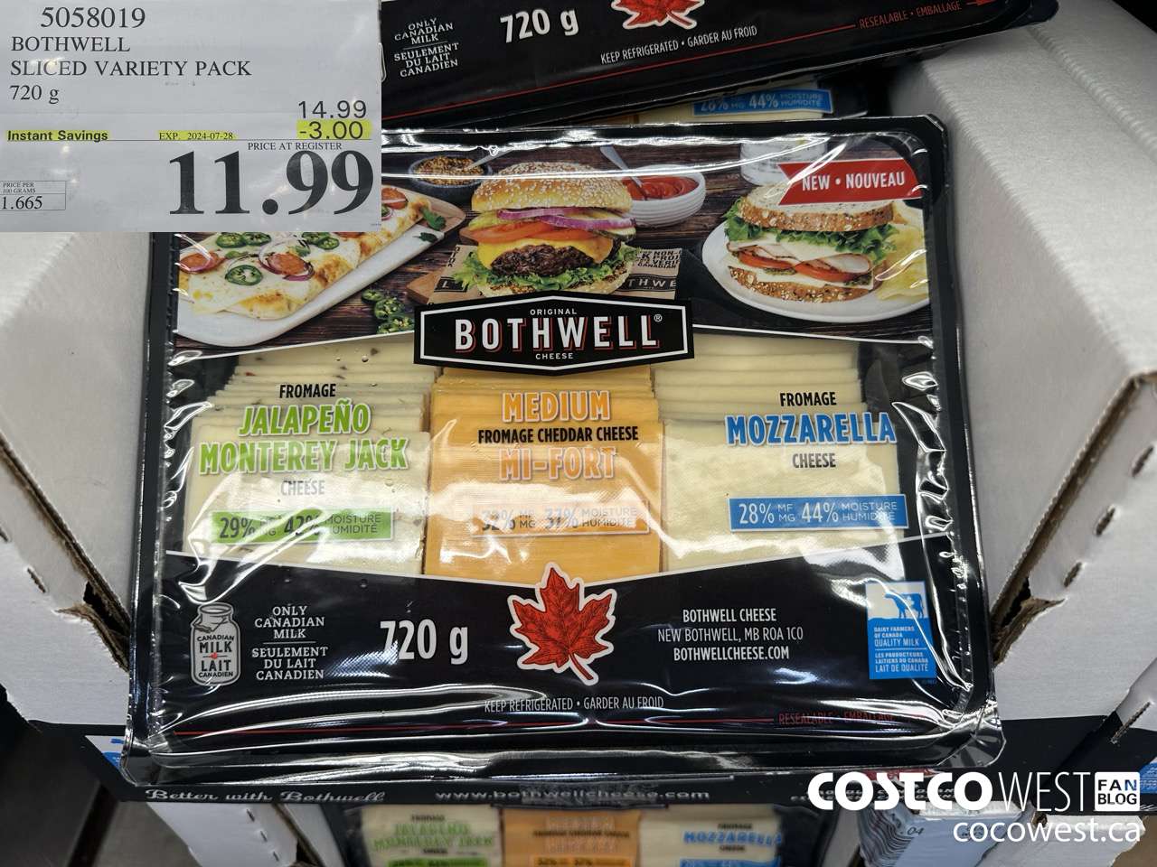 5058019 BOTHWELL SLICED VARIETY PACK 720 g ($3.00 INSTANT SAVINGS EXPIRES ON 2024-07-28) $11.99