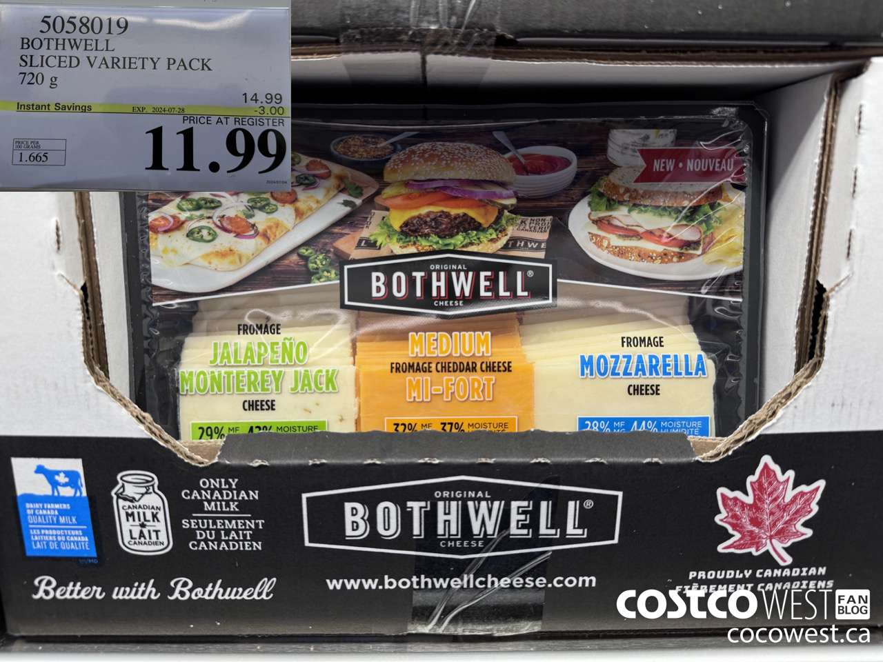 5058019 BOTHWELL SLICED VARIETY PACK 720 g ($3.00 INSTANT SAVINGS EXPIRES ON 2024-07-28) $11.99