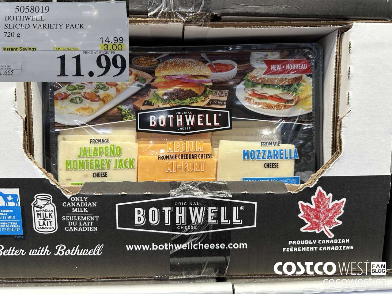 5058019 BOTHWELL SLICED VARIETY PACK 720 g ($3.00 INSTANT SAVINGS EXPIRES ON 2024-07-28) $11.99
