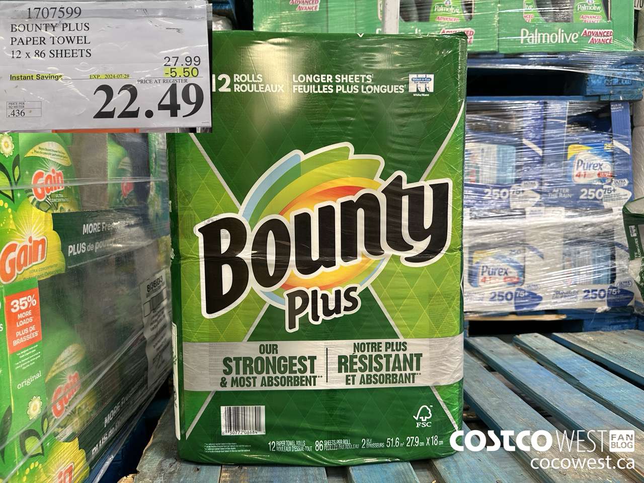 1707599 BOUNTY PLUS PAPER TOWEL 12 X 86 SHEETS ($5.50 INSTANT SAVINGS EXPIRES ON 2024-07-28) $22.49