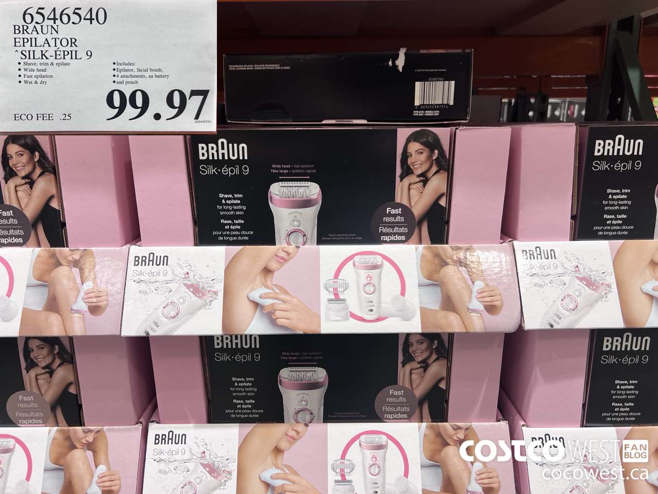 6546540 BRAUN EPILATOR SILK-EPIL 9 $99.97