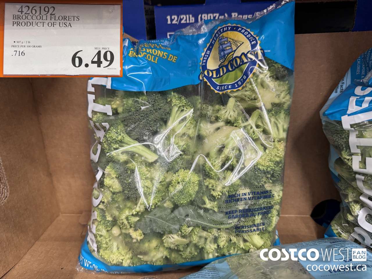 426192 BROCCOLI FLORETS PRODUCT OF USA $6.49