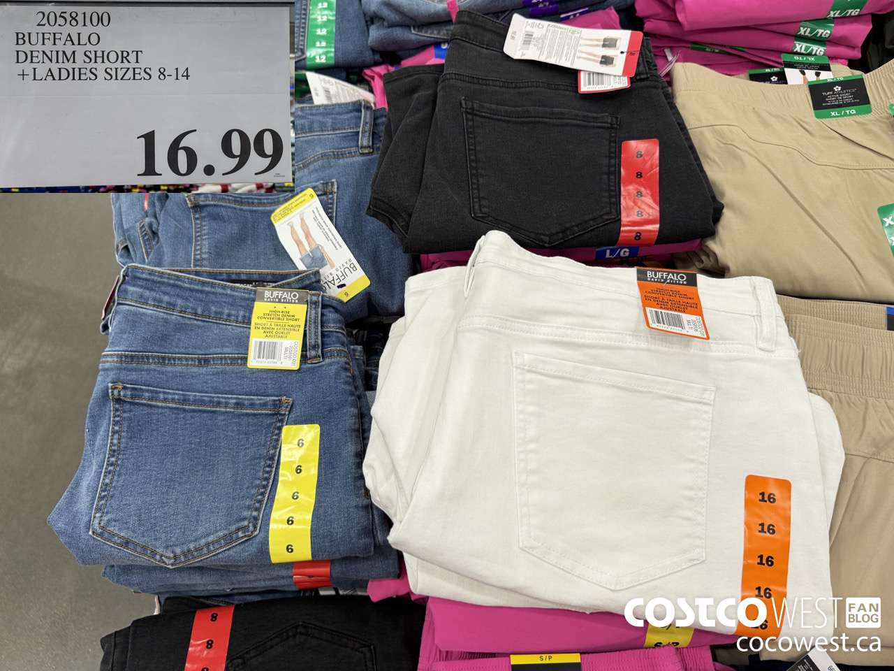 2058100 BUFFALO DENIM SHORT LADIES SIZES 8-14 $16.99