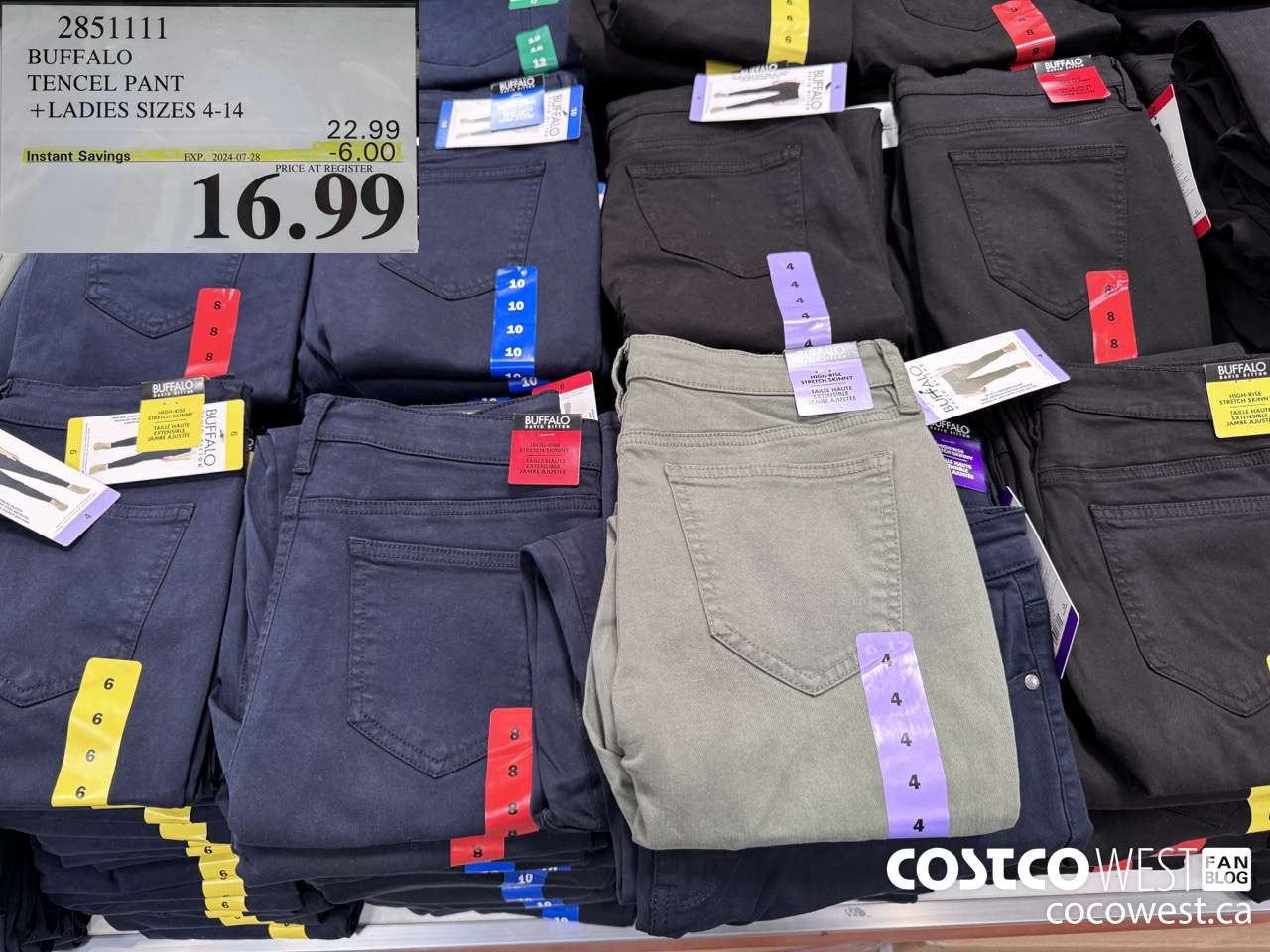 2851111 BUFFALO TENCEL PANT LADIES SIZES 4-14 ($6.00 INSTANT SAVINGS EXPIRES ON 2024-07-28) $16.99