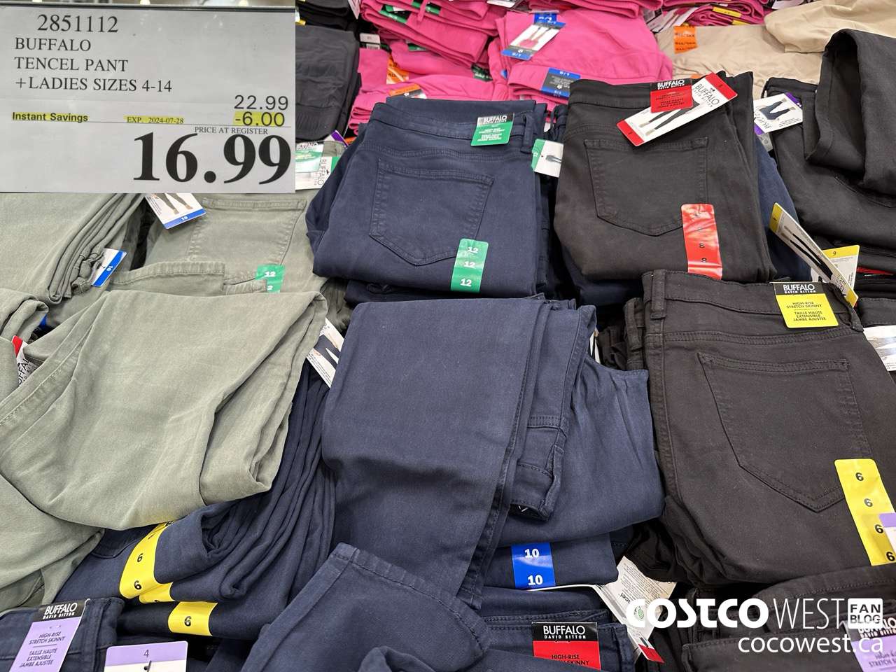 2851112 BUFFALO TENCEL PANT LADIES SIZES 4-14 ($6.00 INSTANT SAVINGS EXPIRES ON 2024-07-28) $16.99