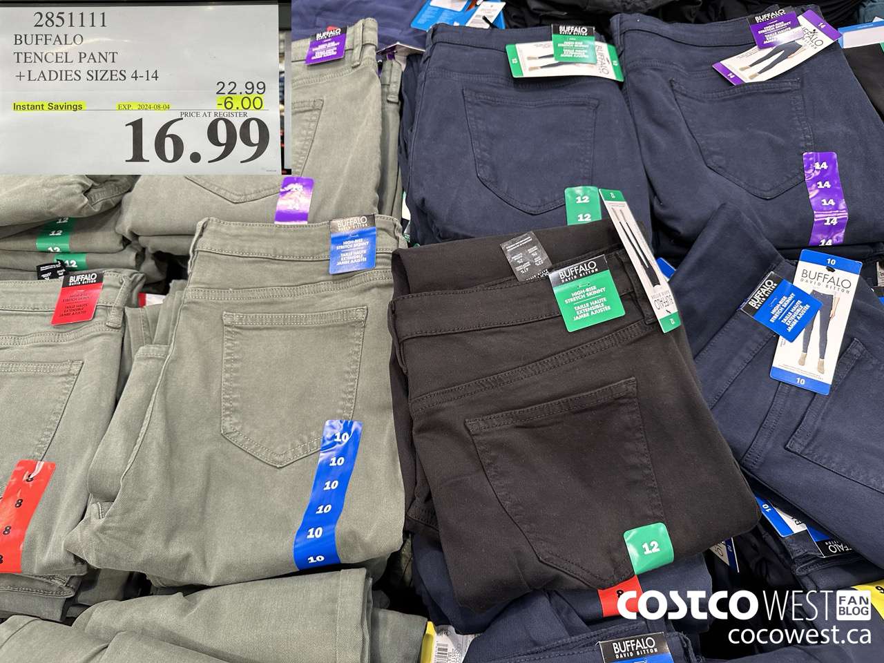 2851111 BUFFALO TENCEL PANT LADIES SIZES 4-14 ($6.00 INSTANT SAVINGS EXPIRES ON 2024-08-04) $16.99
