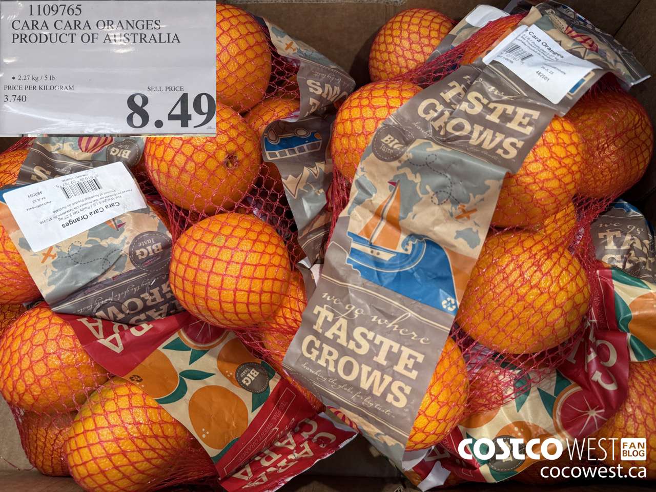 1109765 CARA CARA ORANGES PRODUCT OF AUSTRALIA $8.49