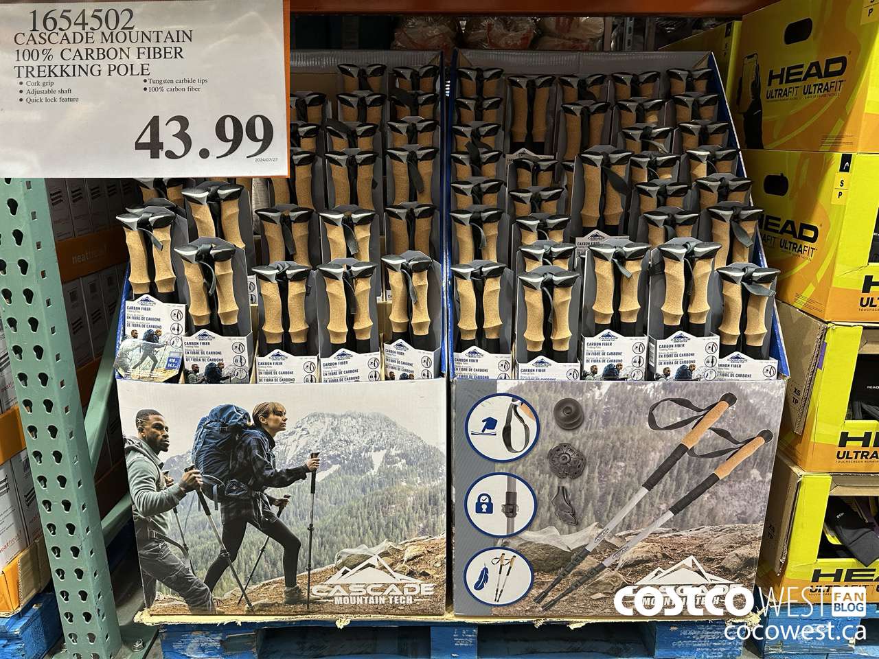 1654502 CASCADE MOUNTAIN 100% CARBON FIBRE TREKKING POLE $43.99