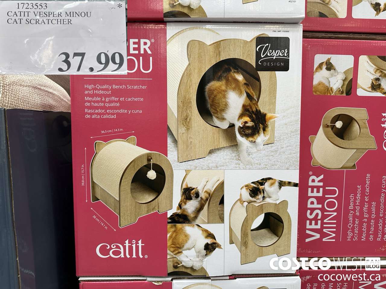 1723553 CATIT VESPER MINOU CAT SCRATCHER $37.99