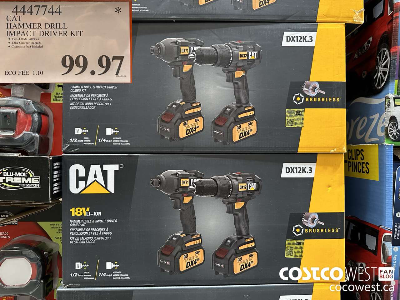 4447744 CAT HAMMER DRILL IMPACT DRIVER KIT $99.97