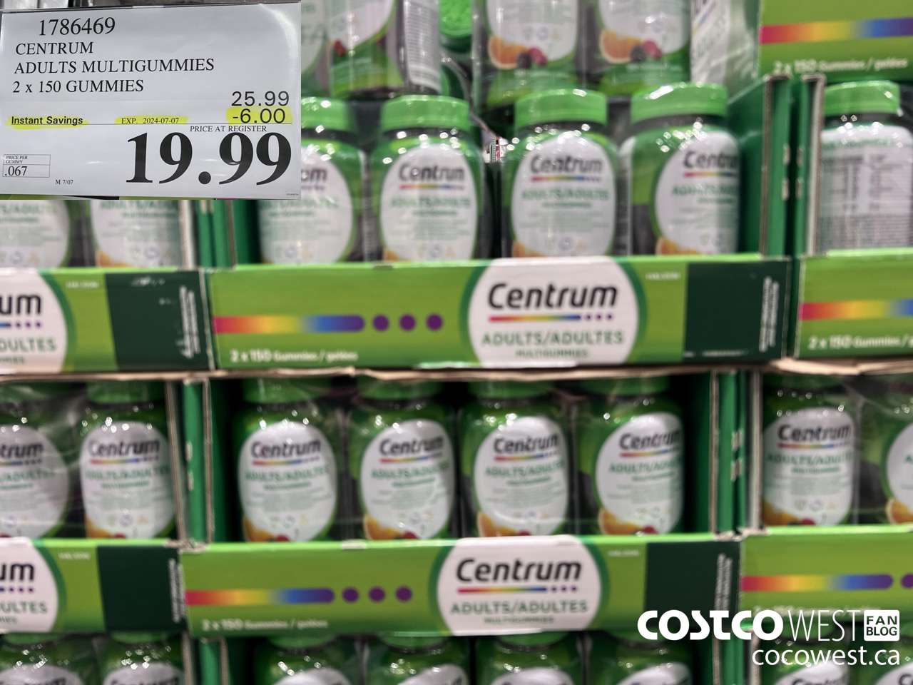 1786469 CENTRUM ADULTS MULTIGUMMIES 2 X 150 GUMMIES ($6.00 INSTANT SAVINGS EXPIRES ON 2024-07-07) $19.99