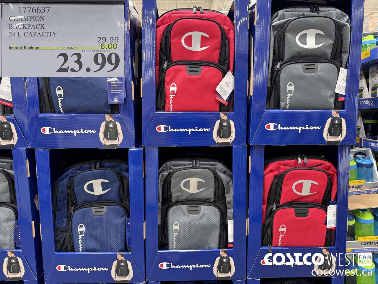 1776637 CHAMPION BACKPACK 24 L CAPACITY ($6.00 INSTANT SAVINGS EXPIRES ON 2024-07-28) $23.99