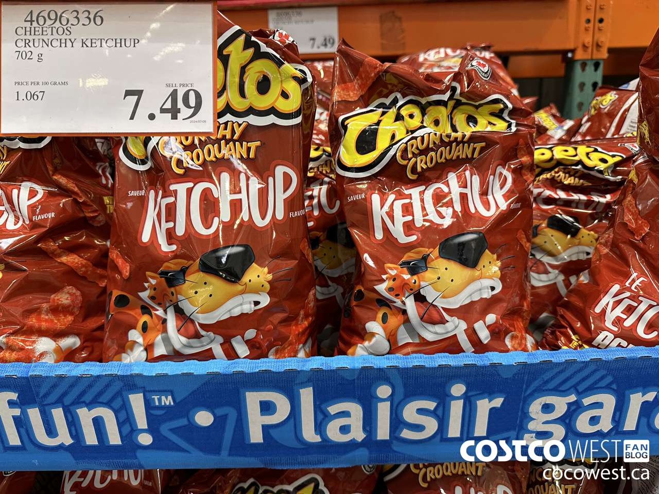 4696336 CHEETOS CRUNCHY KETCHUP 702G $7.49