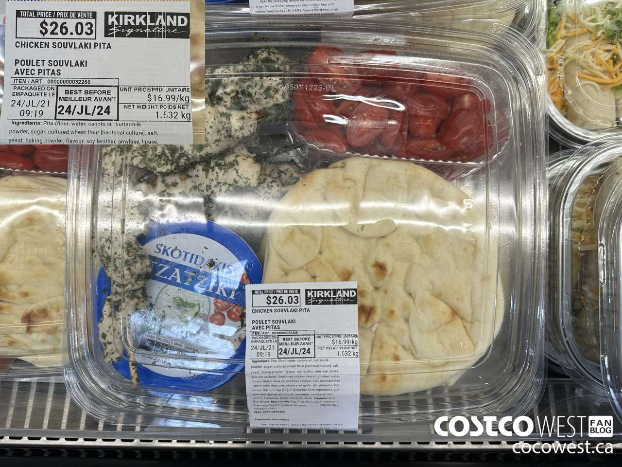 32266 CHICKEN SOUVLAKI PITA $16.99