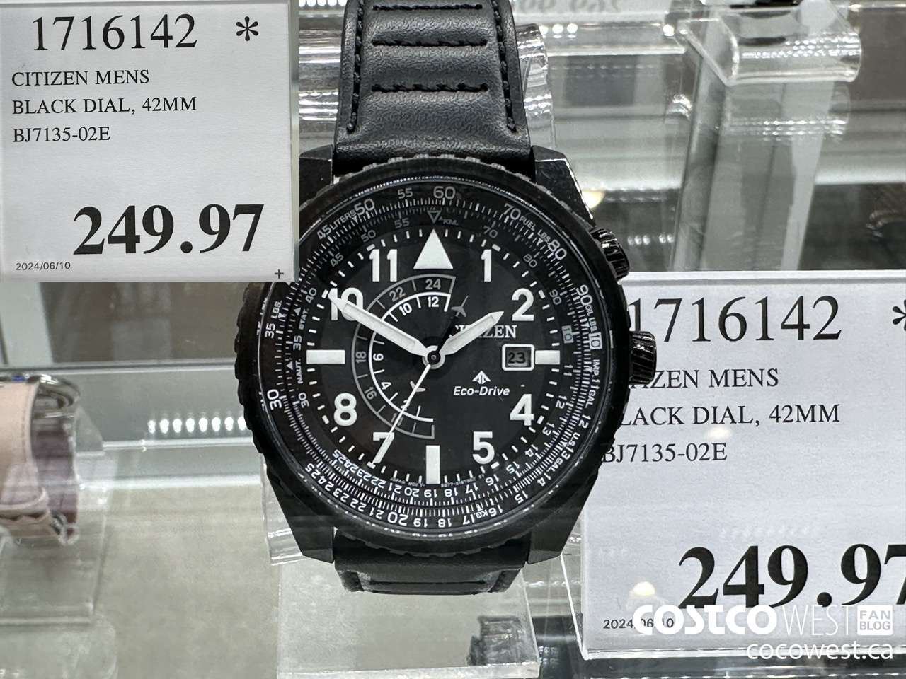 1716142 CITIZEN MENS BLACK DIAL, 42MM BJ7135-02E $249.97