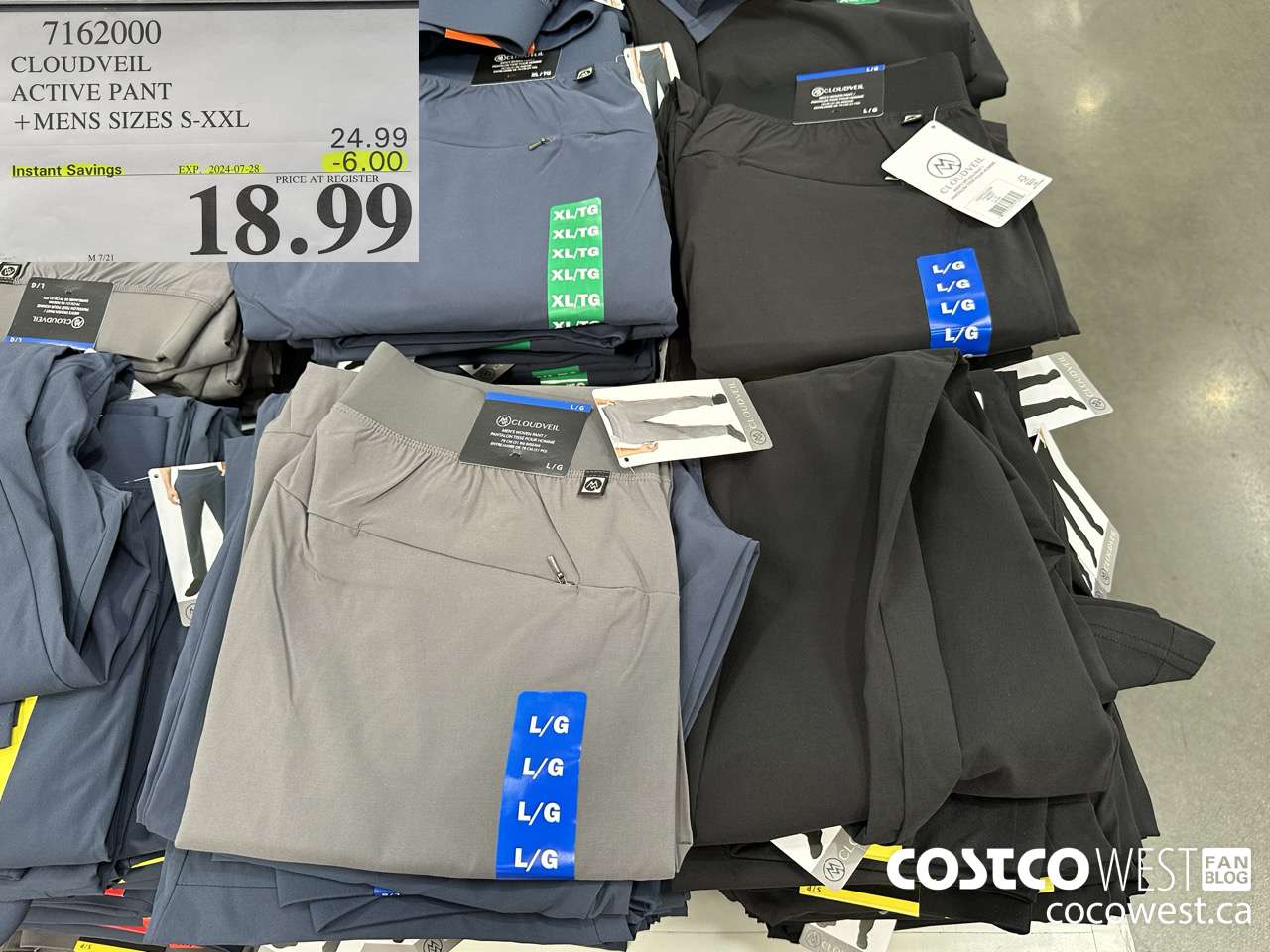 7162000 CLOUDVEIL WALKING PANT MENS SIZES S-XXL ($6.00 INSTANT SAVINGS EXPIRES ON 2024-07-28) $18.99