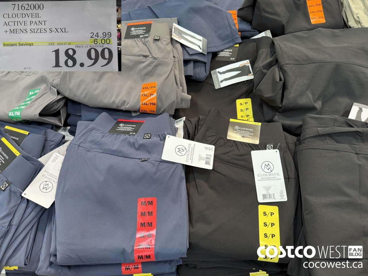 7162000 CLOUDVEIL WALKING PANT MENS SIZES S-XXL ($6.00 INSTANT SAVINGS EXPIRES ON 2024-07-28) $18.99