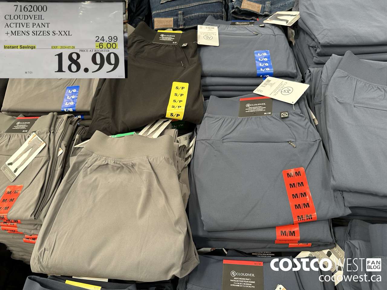 7162000 CLOUDVEIL WALKING PANT MENS SIZES S-XXL ($6.00 INSTANT SAVINGS EXPIRES ON 2024-07-28) $18.99