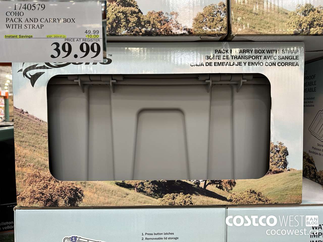 1740579 COHO PACK AND CARRY BOX WITH STRAP ($10.00 INSTANT SAVINGS EXPIRES ON 2024-07-21) $39.99