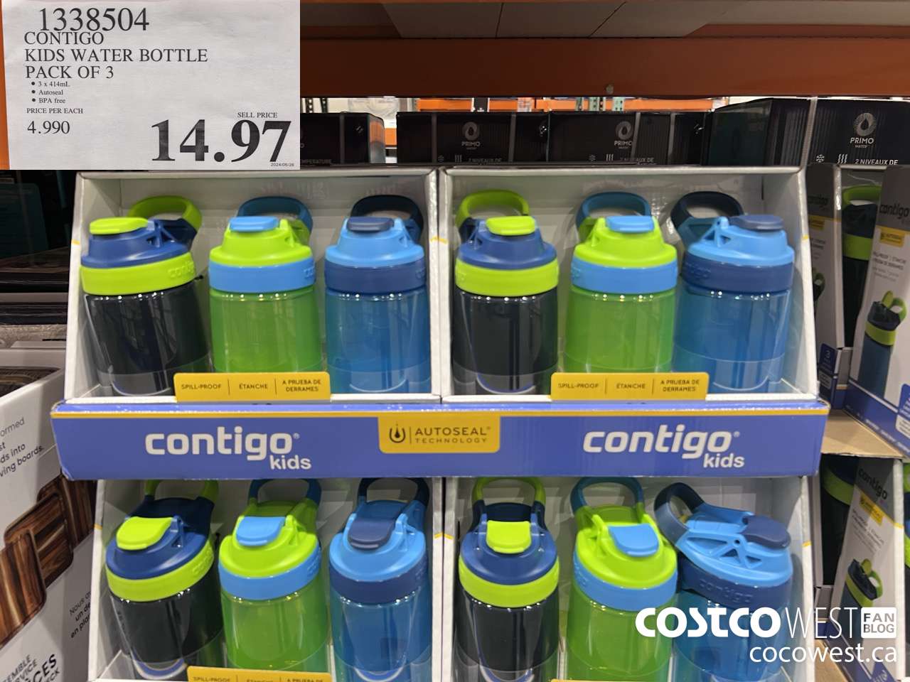 1338504 CONTIGO KIDS WATER BOTTLE PACK OF 3 $14.97