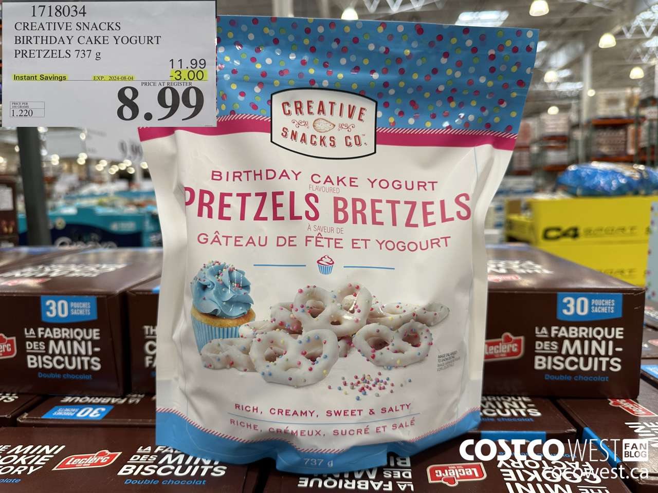 1718034 CREATIVE SNACKS BIRTHDAY CAKE YOGURT PRETZELS 737G ($3.00 INSTANT SAVINGS EXPIRES ON 2024-08-04) $8.99