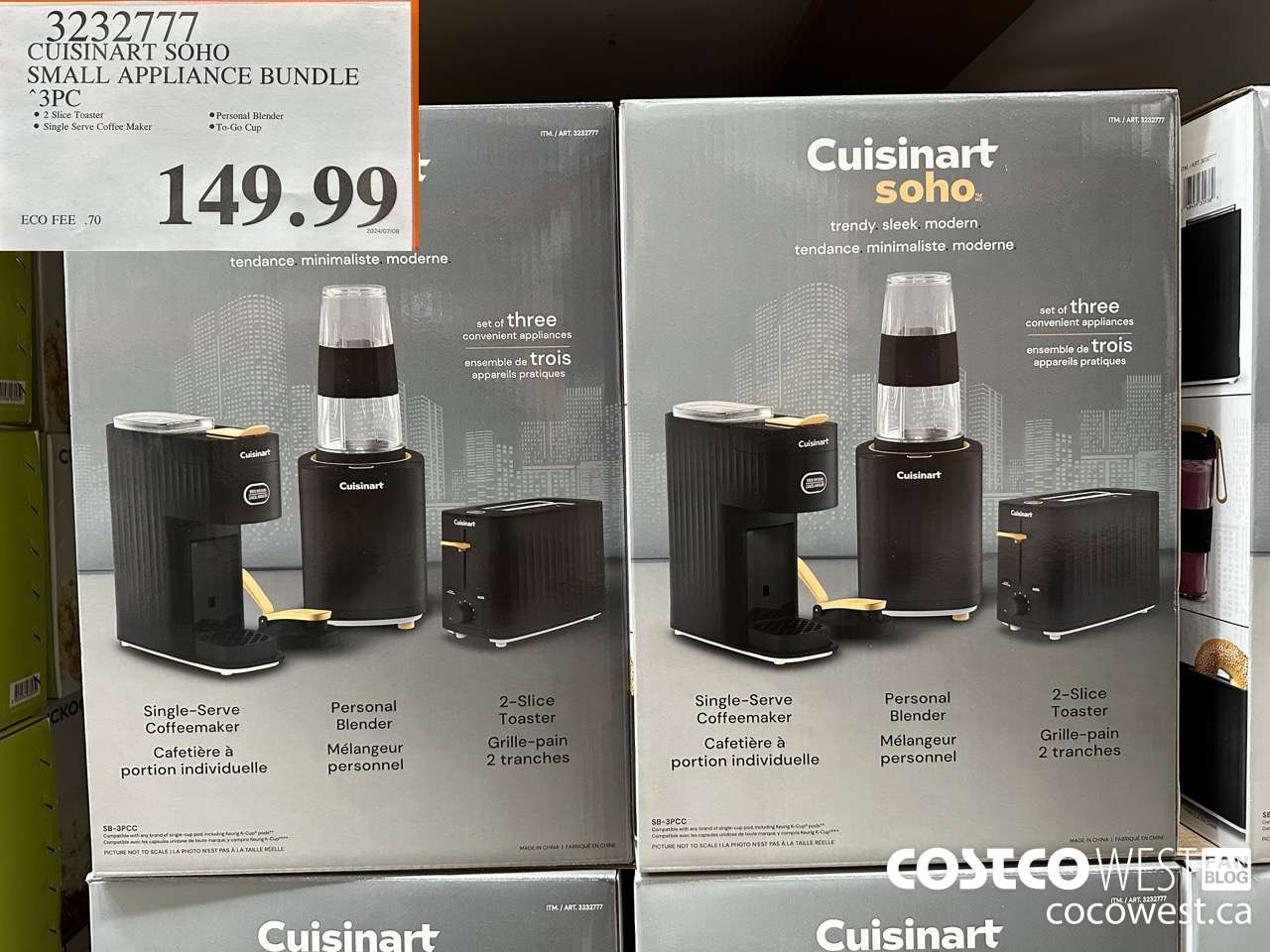 3232777 CUISINART SOHO SMALL APPLIANCE BUNDLE 3PC $149.99