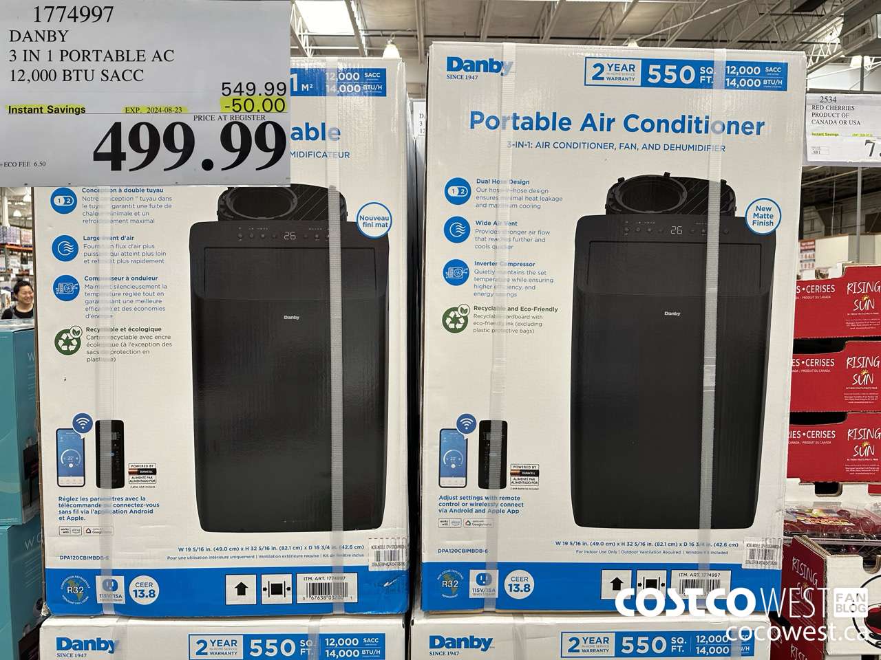 1774997 DANBY 3 IN 1 PORTABLE AC 12,000 BTU SACC ($50.00 INSTANT SAVINGS EXPIRES ON 2024-08-23) $499.99