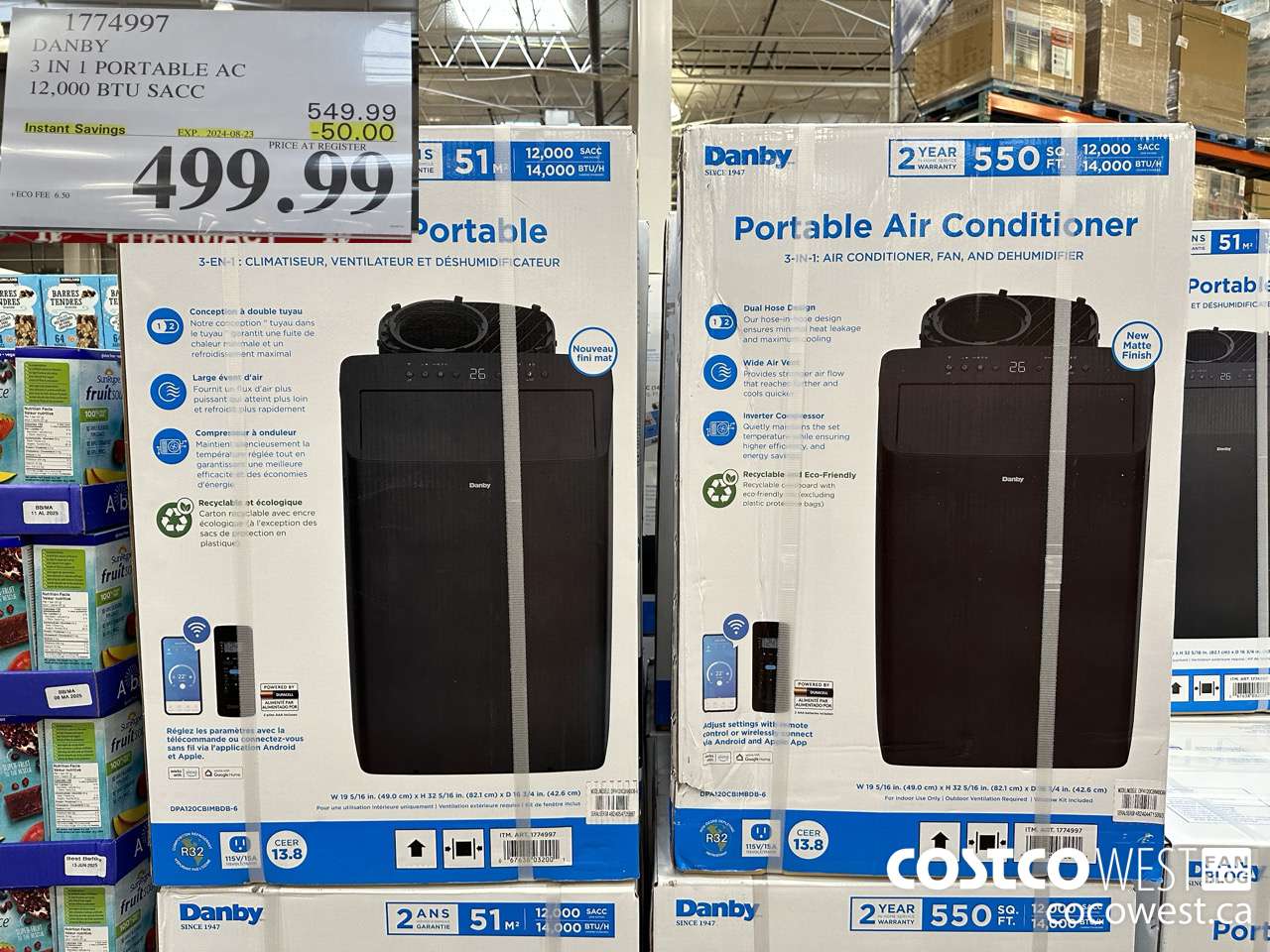 1774997 DANBY 3 IN 1 PORTABLE AC 12,000 BTU SACC ($50.00 INSTANT SAVINGS EXPIRES ON 2024-08-23) $499.99