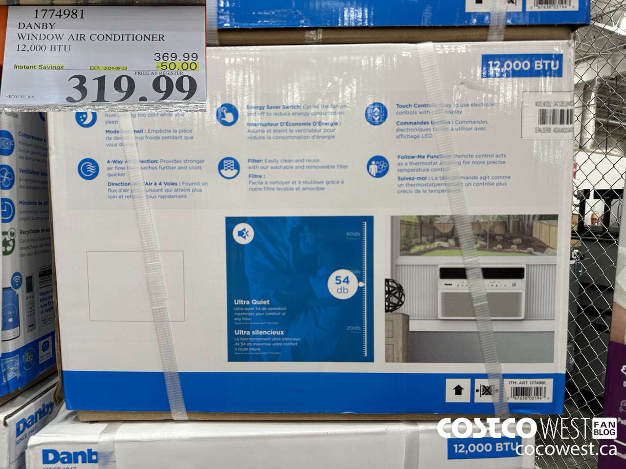 1774981 DANBY WINDOW AIR CONDITIONER 12,000 BTU ($50.00 INSTANT SAVINGS EXPIRES ON 2024-08-23) $319.99