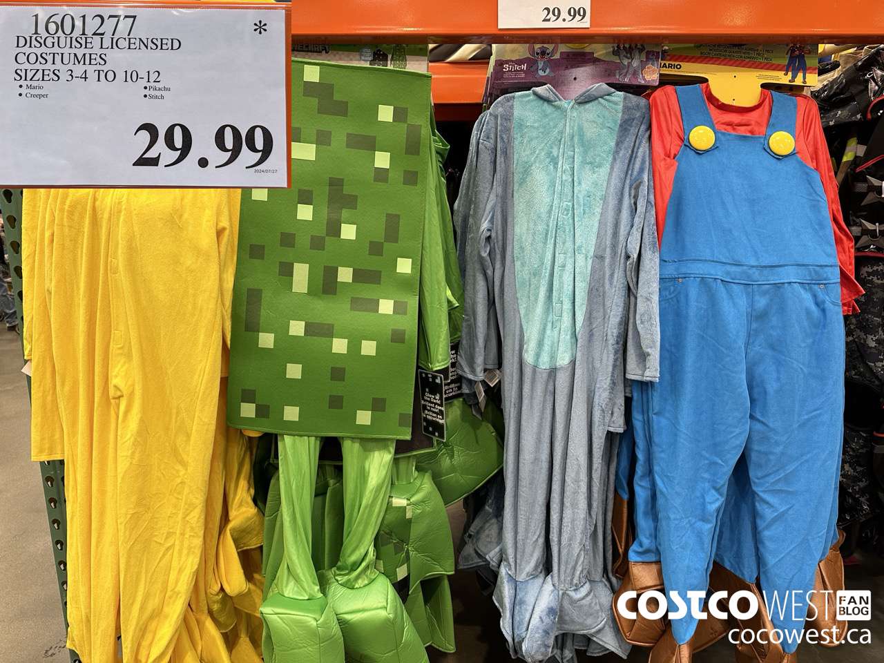 1601277 DISGUISE LICENSED COSTUMES SIZES 3-4 TO 10-12 $29.99