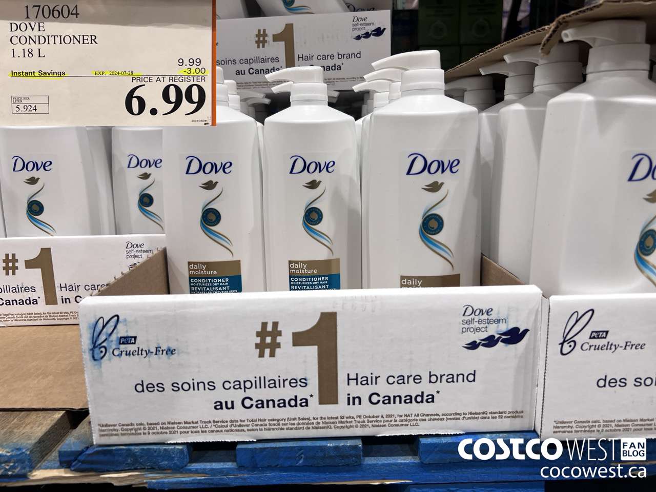 170604 DOVE CONDITIONER 1.18 L ($3.00 INSTANT SAVINGS EXPIRES ON 2024-07-28) $6.99