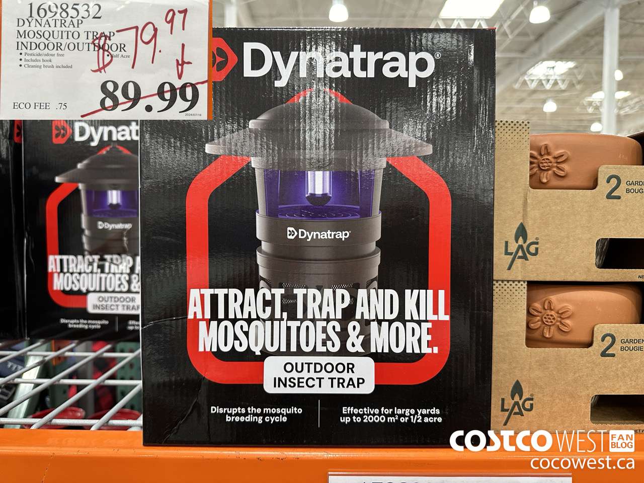 1698532 DYNATRAP MOSQUITO TRAP INDOOR/OUTDOOR $79.97