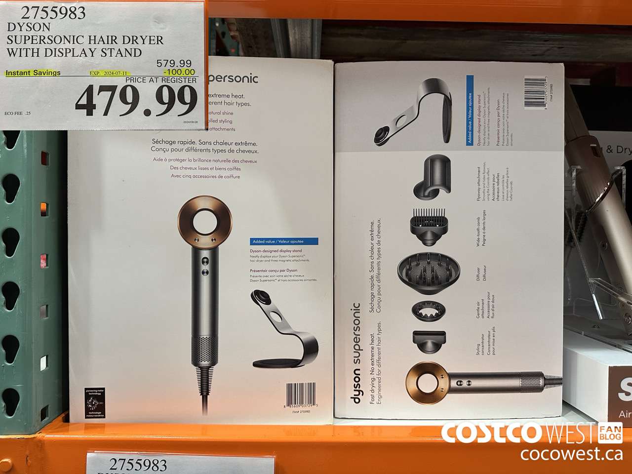 2755983 DYSON SUPERSONIC HAIR DRYER WITH DISPLAY STAND ($100.00 INSTANT SAVINGS EXPIRES ON 2024-07-11) $479.99