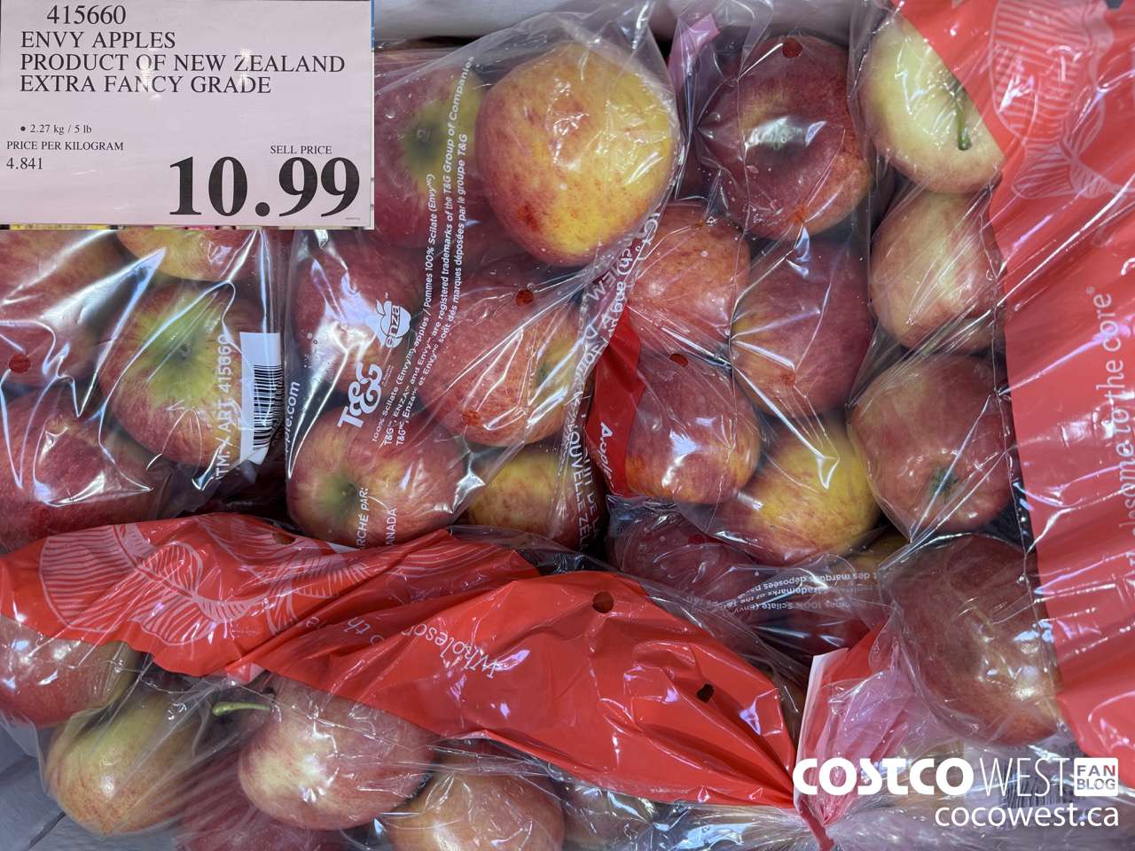 415660 ENVY APPLES PRODUCT OF NEW ZEALAND EXTRA FANCY GRADE $10.99