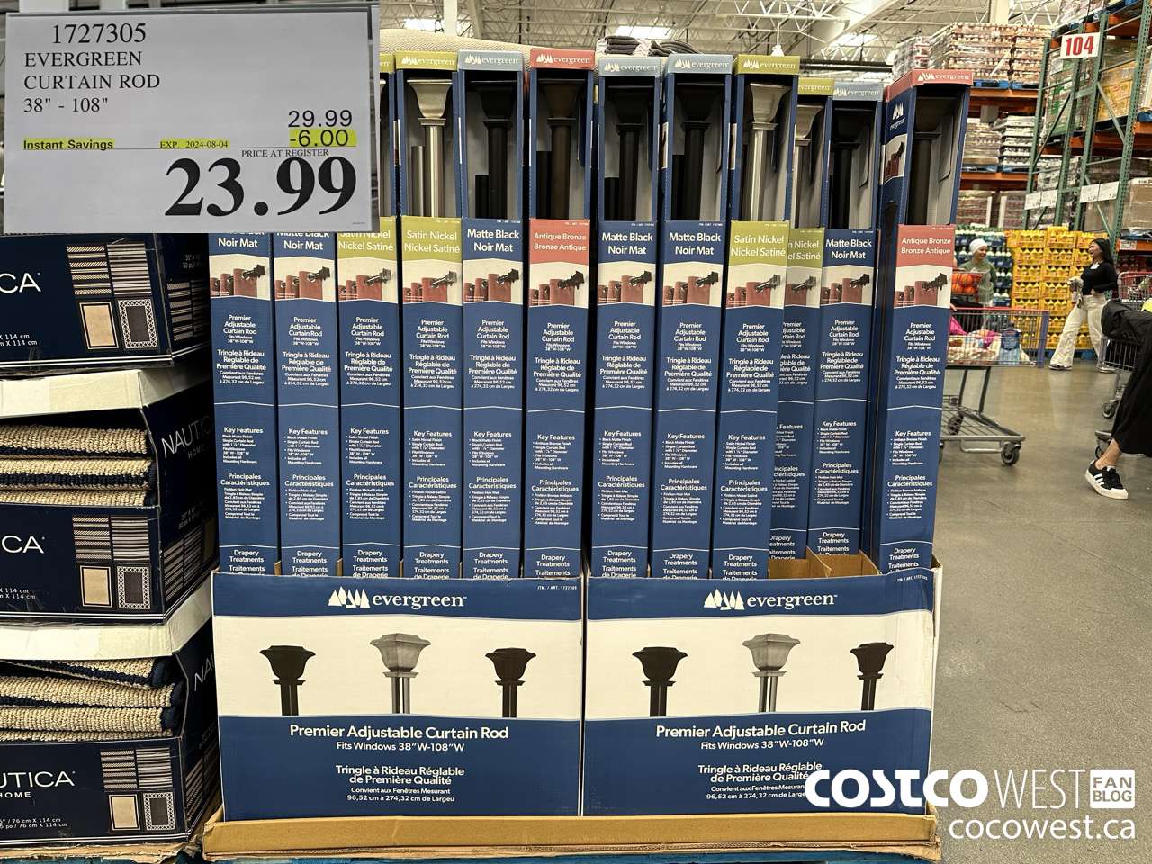 1727305 EVERGREEN CURTAIN ROD 38