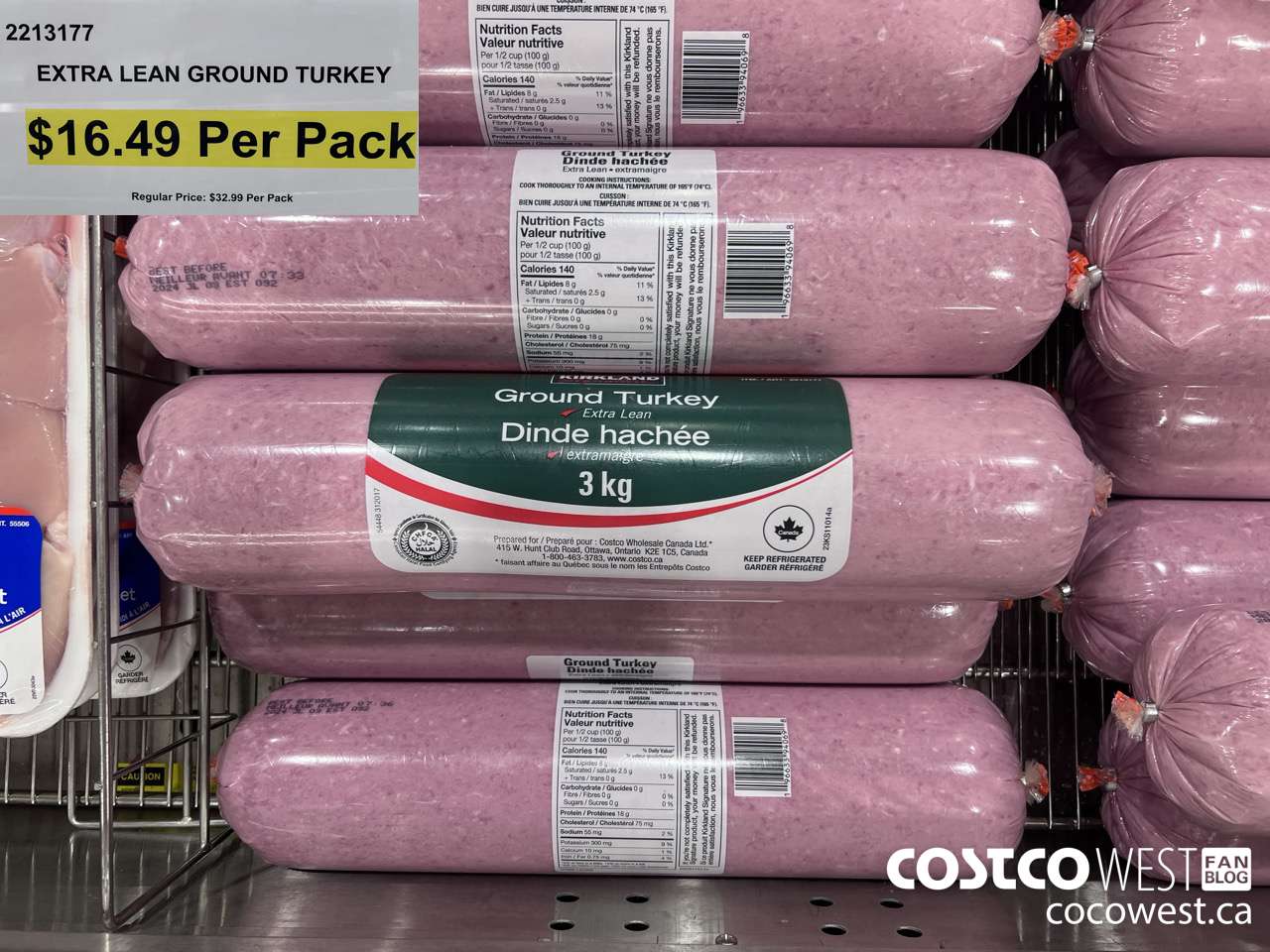 2213177 EXTRA LEAN GROUND TURKEY $16.49