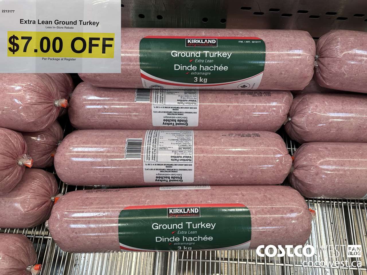 2213177 EXTRA LEAN GROUND TURKEY ($7.00 INSTANT SAVINGS)