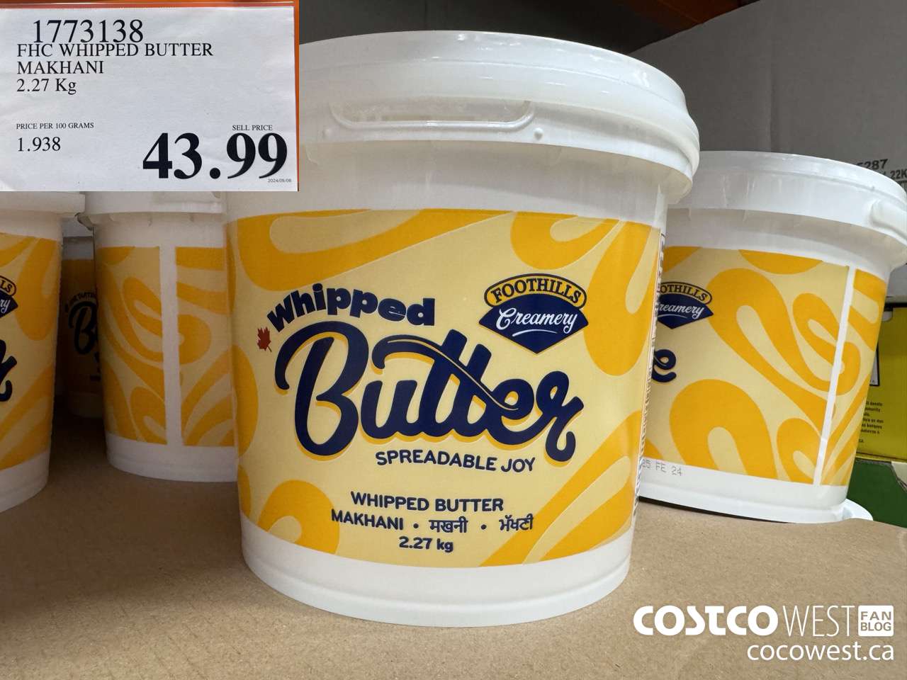 1773138 FHC WHIPPED BUTTER MAKHANI 2.27 KG $43.99