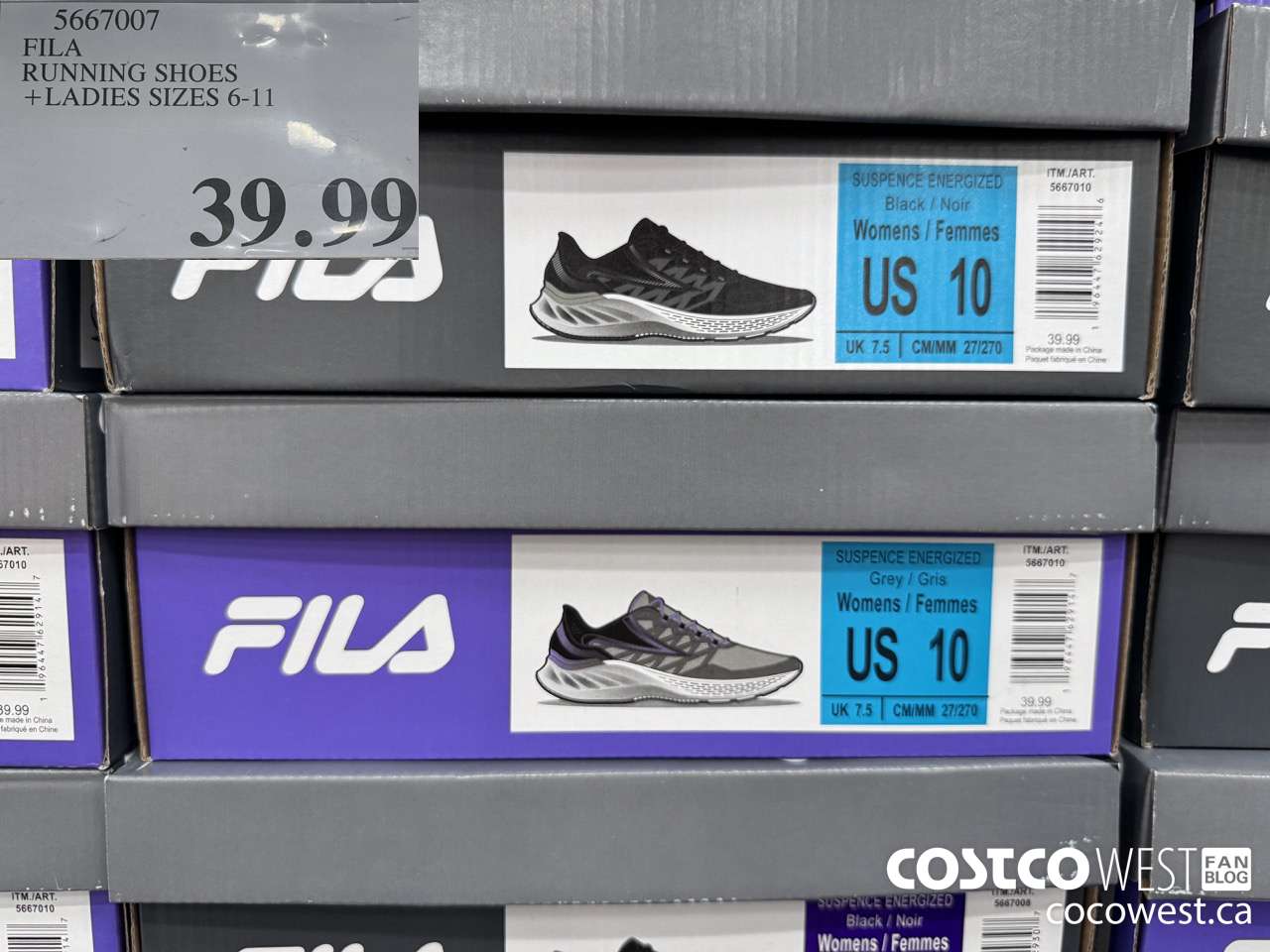 5667007 FILA RUNNING SHOES LADIES SIZES 6-11 $39.99
