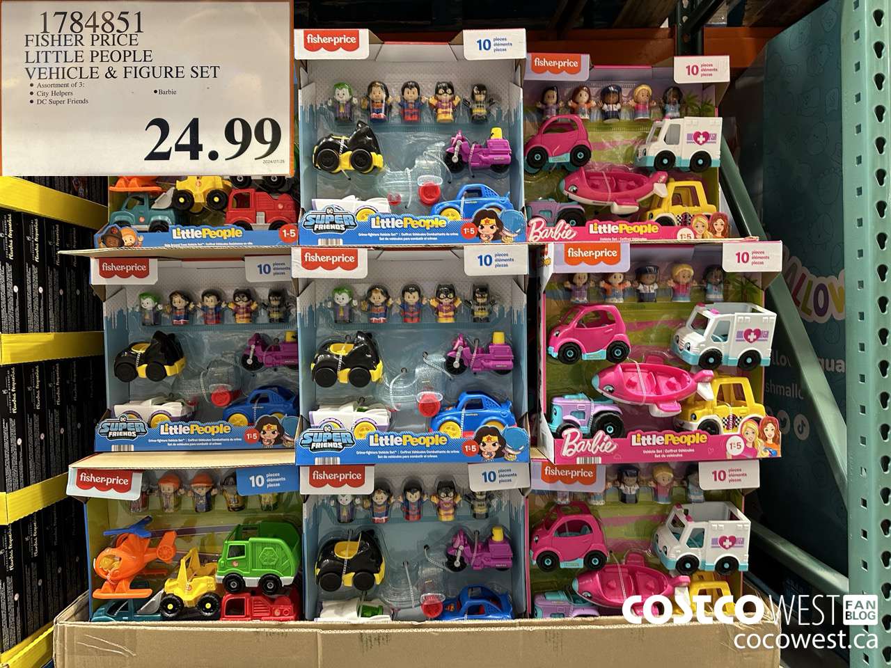 1784851 FISHER PRICE LITTLE PEOPLE VEHICLE & FIGURE SET $24.99