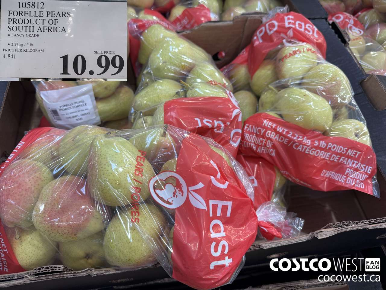 105812 FORELLE PEARS PRODUCT OF SOUTH AFRICA $10.99