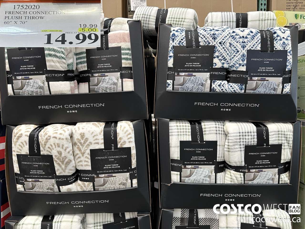 1752020 FRENCH CONNECTION PLUSH THROW 60