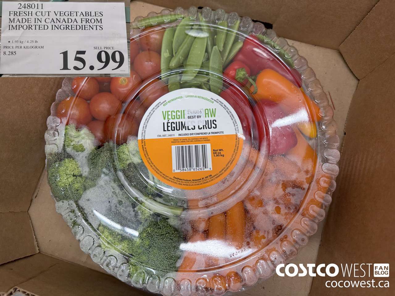 248011 FRESH CUT VEGETABLES MADE IN CANADA FROM IMPORTED INGREDIENTS $15.99