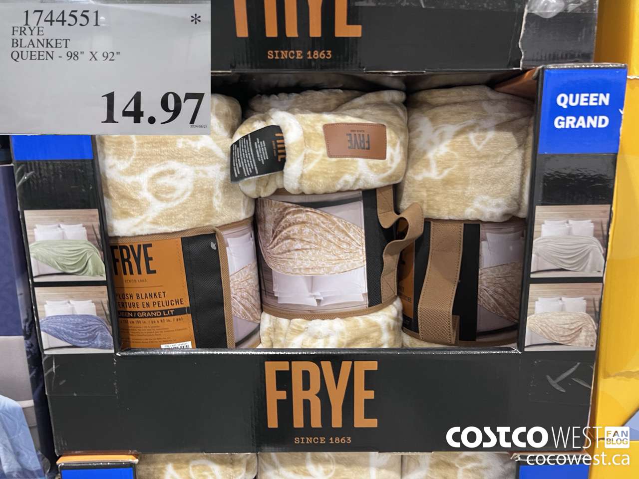 1744551 FRYE BLANKET QUEEN 98