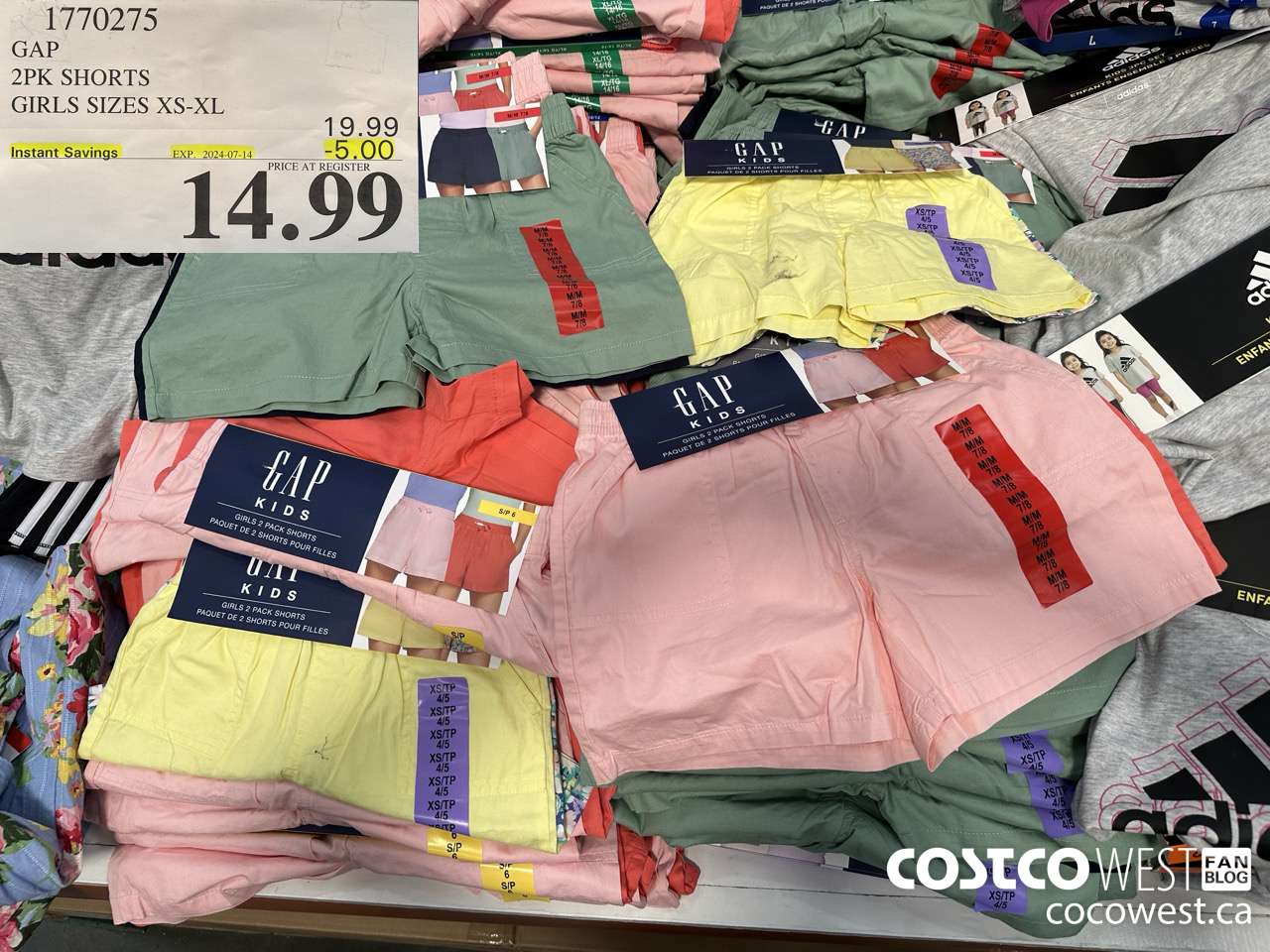 1770275 GAP 2PK SHORTS GIRLS SIZES XS-XL ($5.00 INSTANT SAVINGS EXPIRES ON 2024-07-14) $14.99