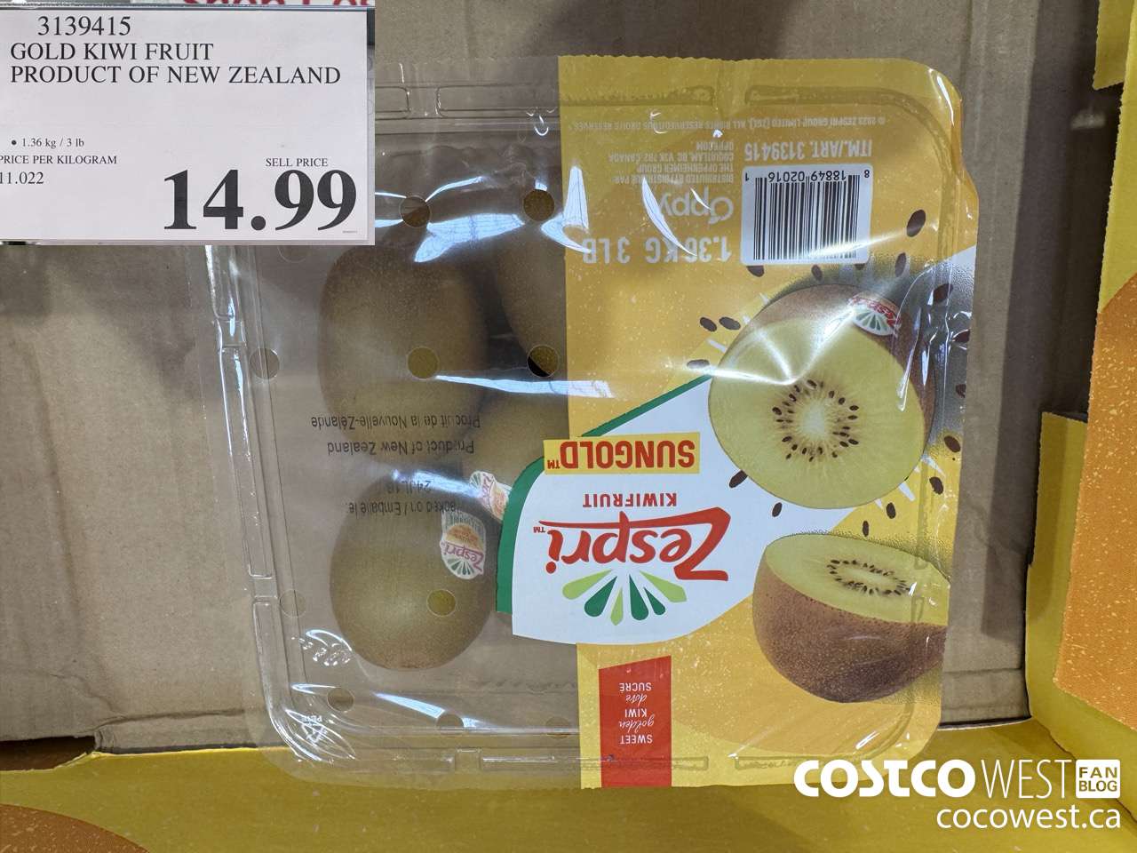 3139415 GOLD KIWI FRUIT PRODUCT OF NEW ZEALAND $14.99