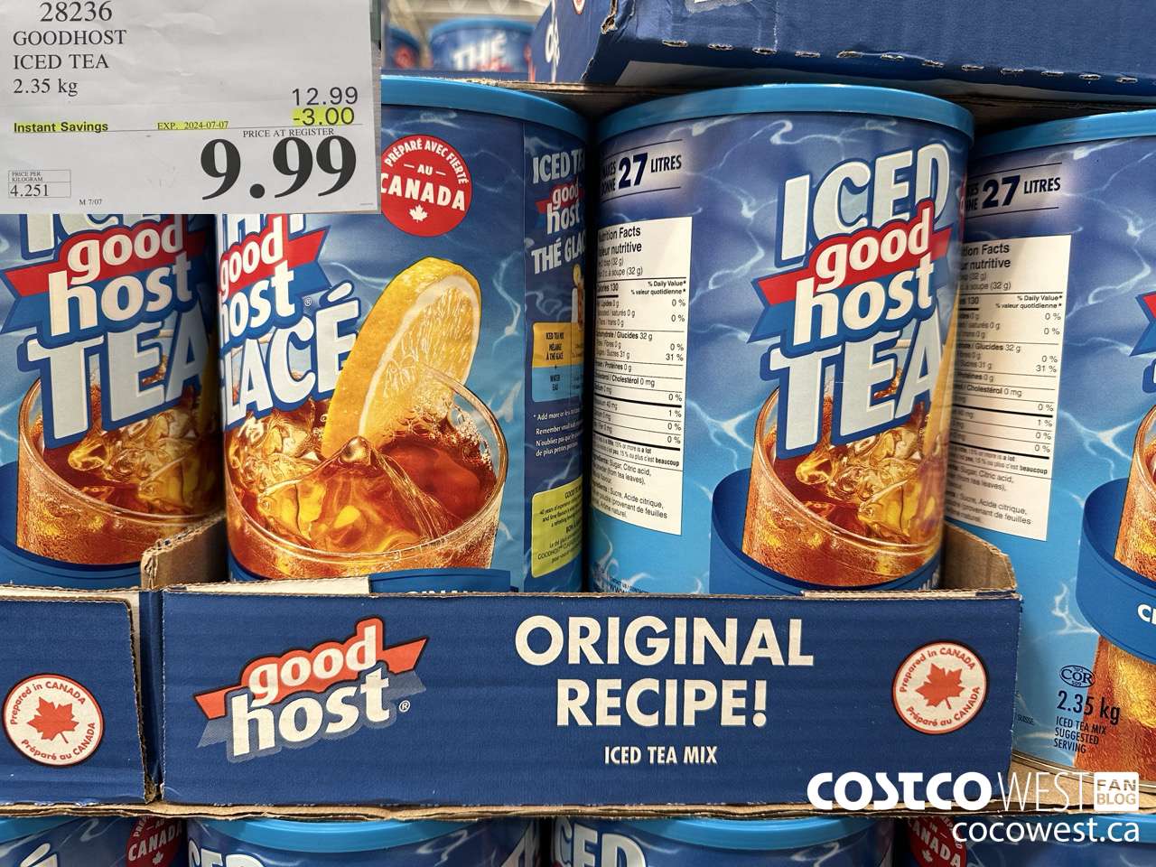 28236 GOODHOST ICED TEA 2.35 kg ($3.00 INSTANT SAVINGS EXPIRES ON 2024-07-07) $9.99