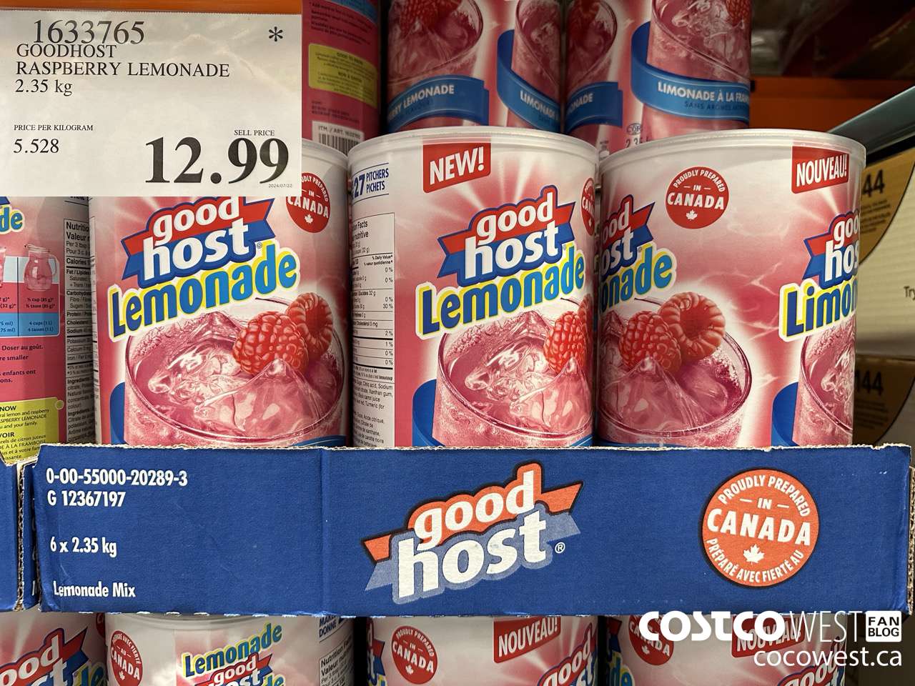 1633765 GOODHOST RASPBERRY LEMONADE 2.35 kg  $12.99