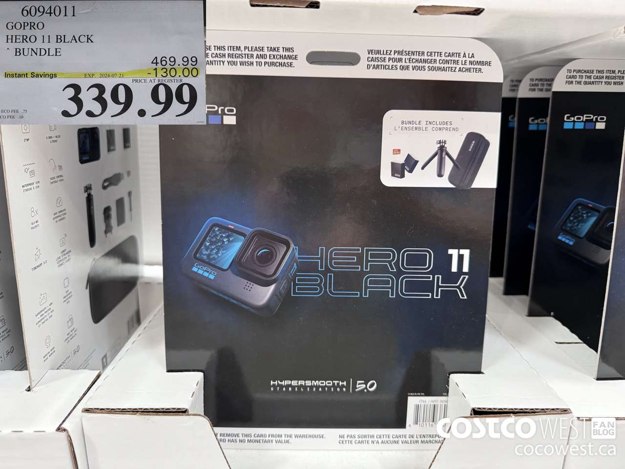 6094011 GOPRO HERO11 BLACK BUNDLE ($130.00 INSTANT SAVINGS EXPIRES ON 2024-07-21) $339.99